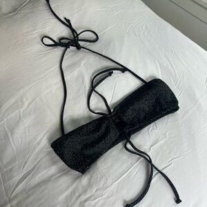 Princess Polly Club EXX Rave festival top bra crop top, bandeau color grey/black